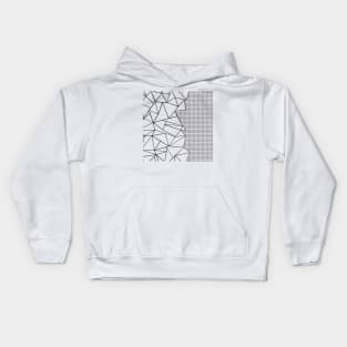 AB Lines On Side White Kids Hoodie